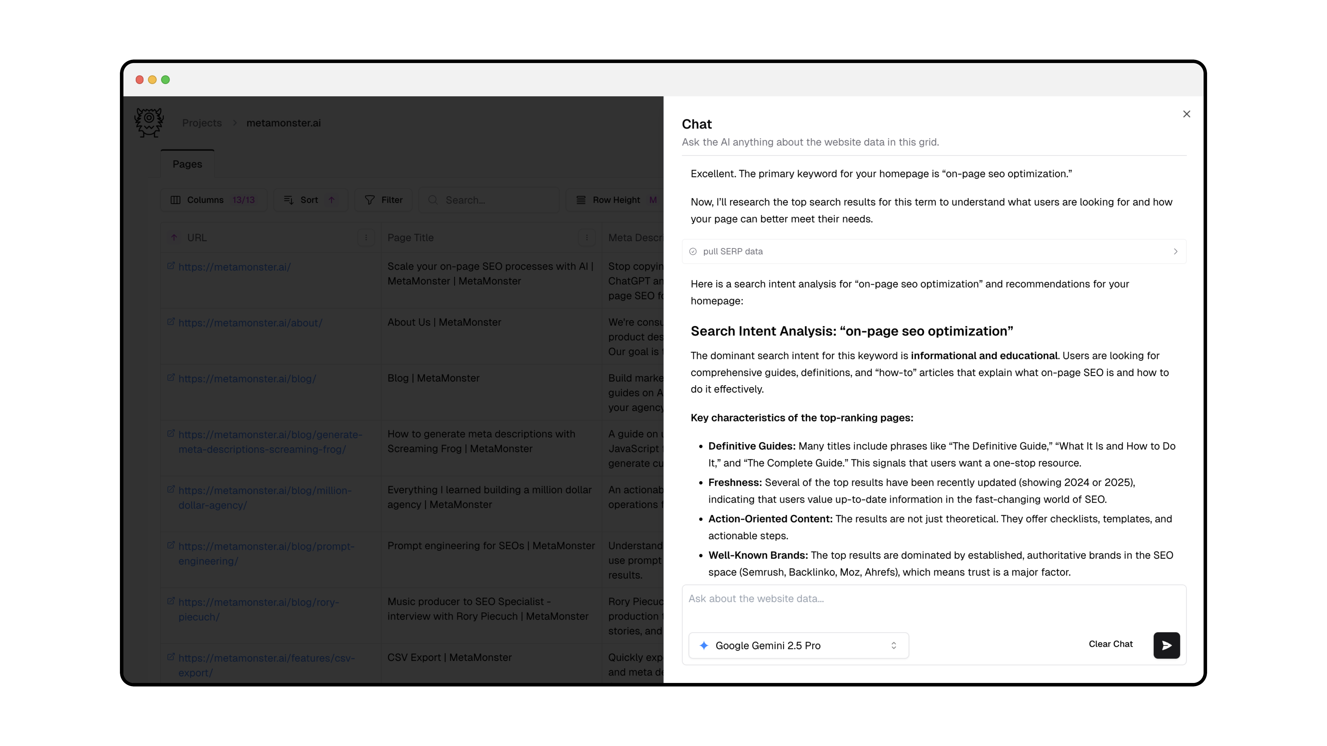 Generated descriptions