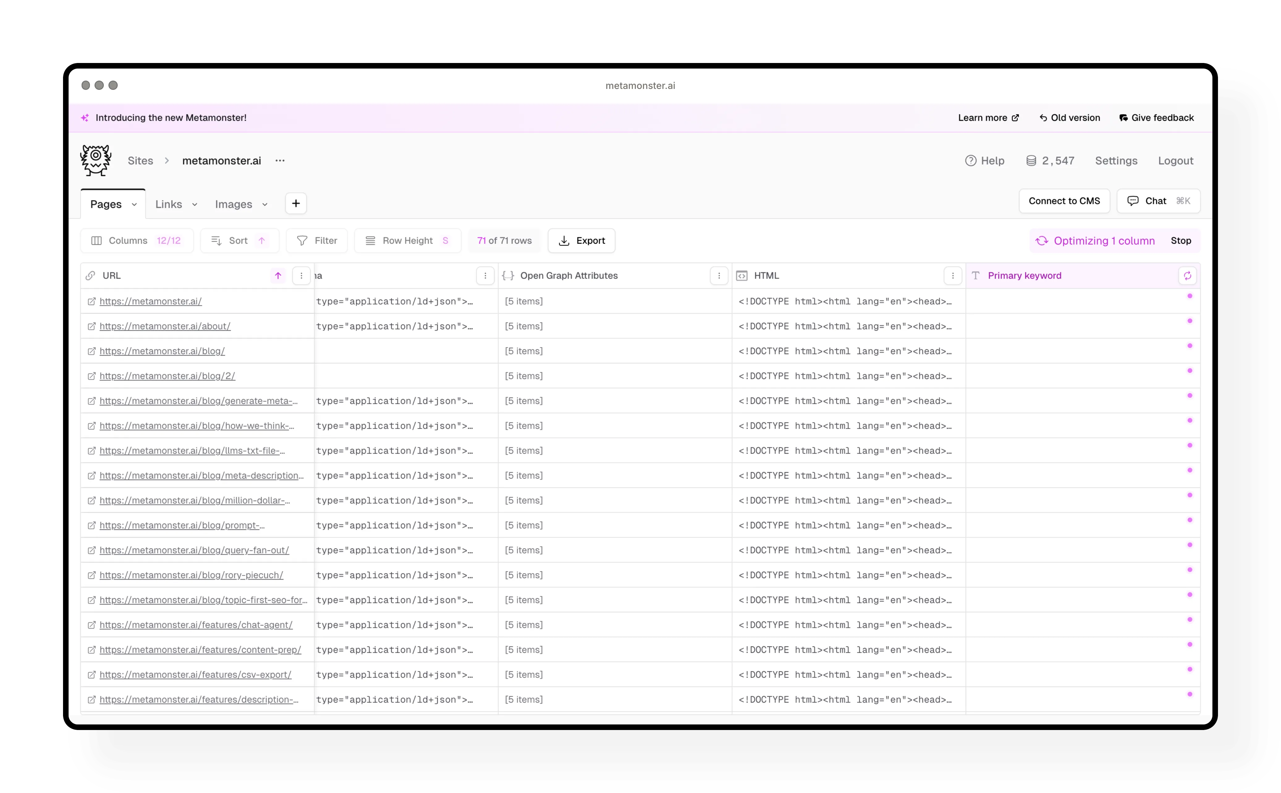 Prompt running showing progress indicator