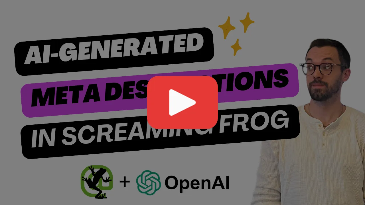 How to generate meta description with AI in Screaming Frog