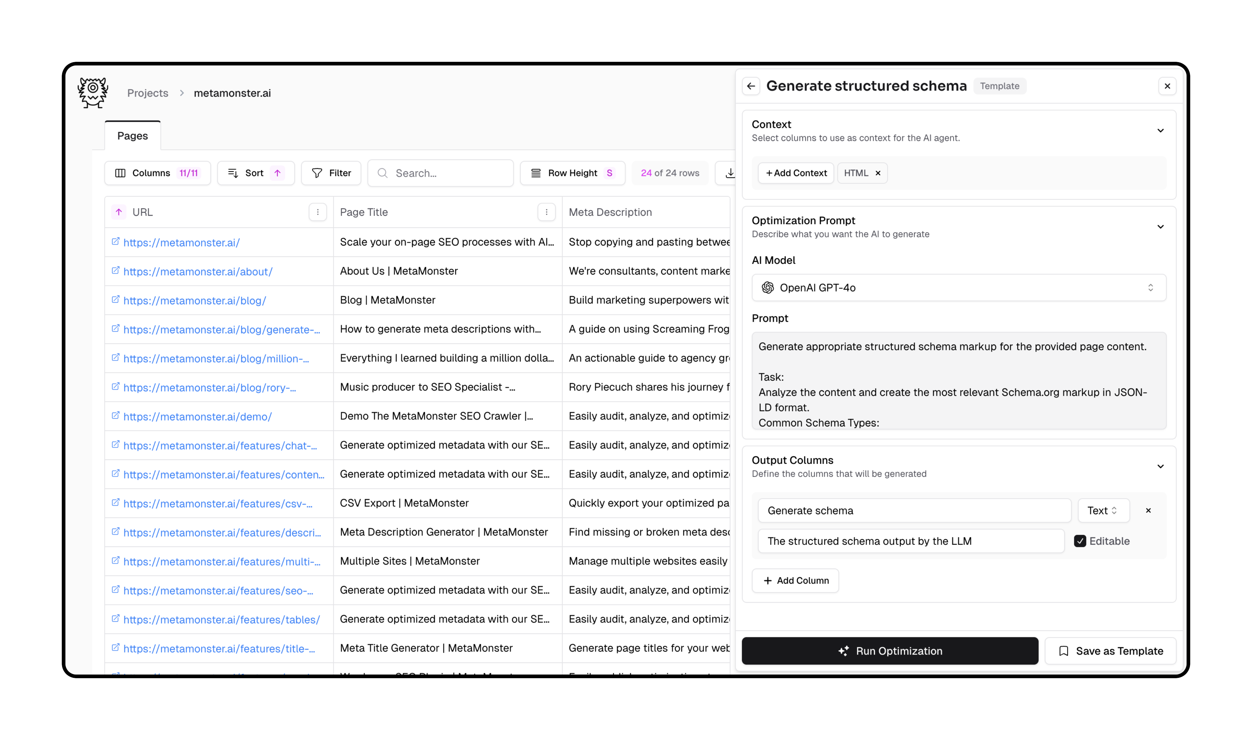Generated descriptions